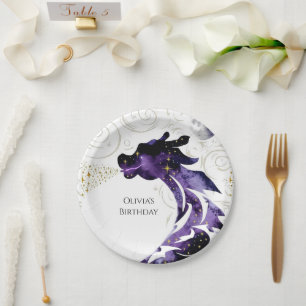 Assiettes En Carton Mythique Joyeux Dragon Anniversaire