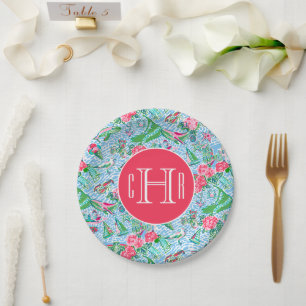 Assiettes En Carton Nantucket Preppy Palm Beach Imprimer Monogramme