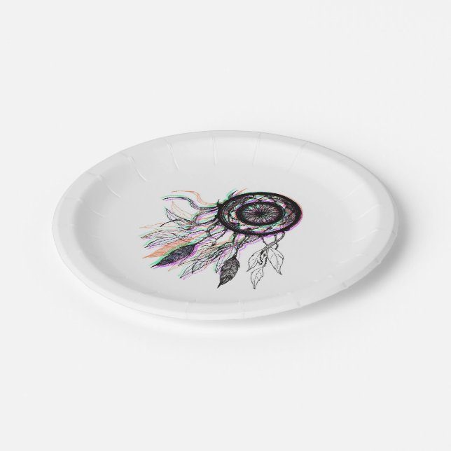 Assiettes En Carton Natif américain artistique moderne Dreamcatcher (Angle)