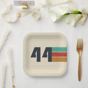 Assiettes En Carton né en 1944 80ème anniversaire vintage