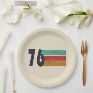 Assiettes En Carton Né en 1976 cadeau d'anniversaire vintage