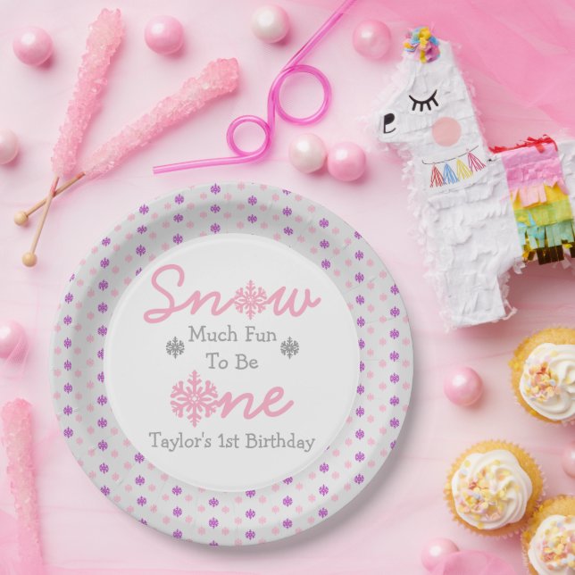 Assiettes En Carton Neige Beaucoup De Plaisir D'Être Un (Fête)