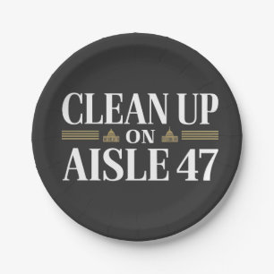Assiettes En Carton Nettoyer l'Humour anti-Trump Aisle 47