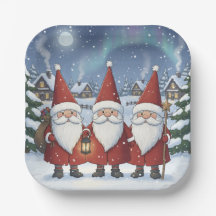 Nighttime Norway Nisse, Paper Plates