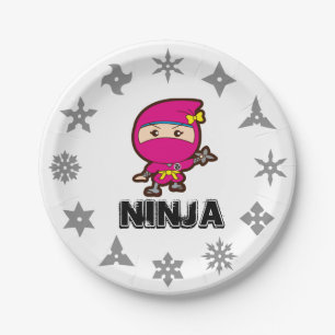 Assiettes En Carton Ninja Girl
