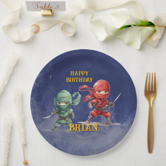 Assiettes En Carton Ninja Warrior Birthday Party