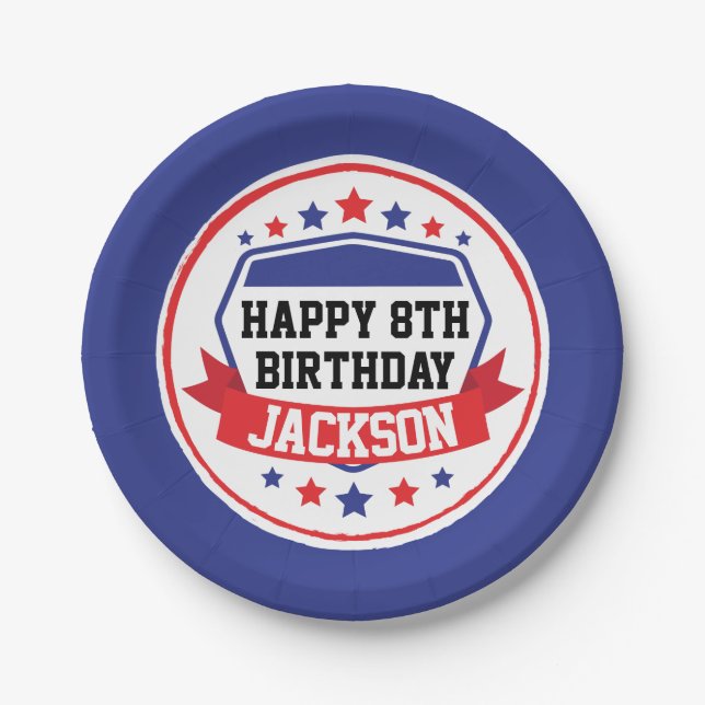 Assiettes En Carton Ninja Warrior Boys Party (Devant)