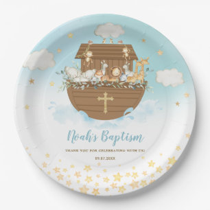 Assiettes En Carton Noah's Ark Cute Animaux Garçon Baptême Christening