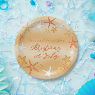 Assiettes En Carton Noël à l'étoile de mer en juillet