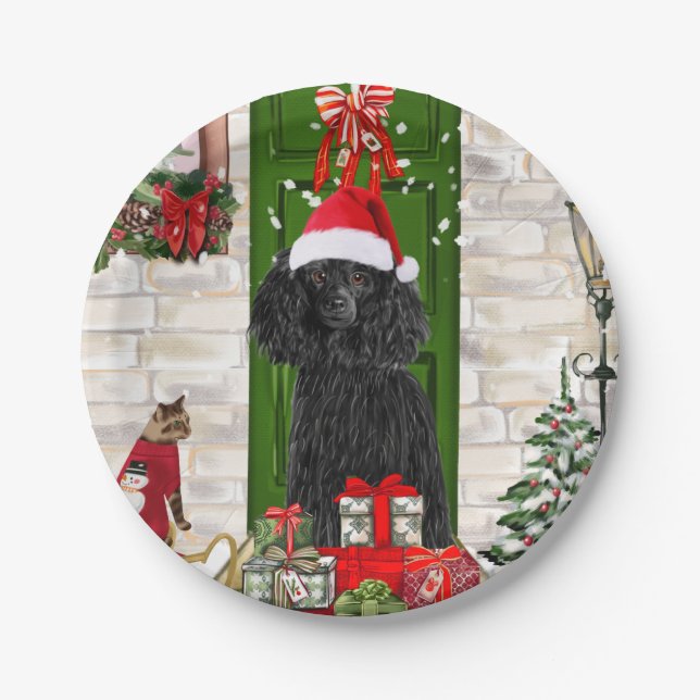 Assiettes En Carton Noël aux canicules (Devant)