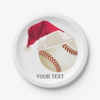 Assiettes En Carton noël de baseball