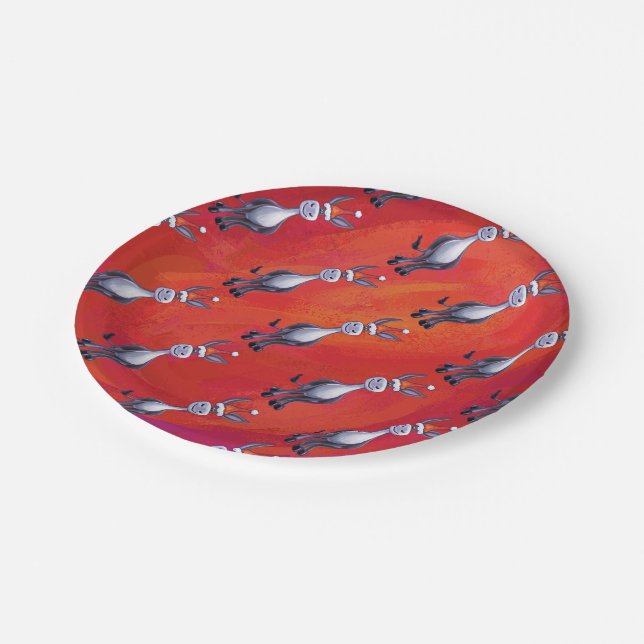 Assiettes En Carton Noël de l'âne (Angle)