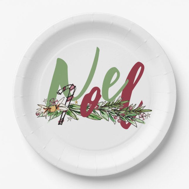Assiettes En Carton Noel de Noël (Devant)