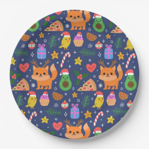 Assiettes En Carton Noël drôle