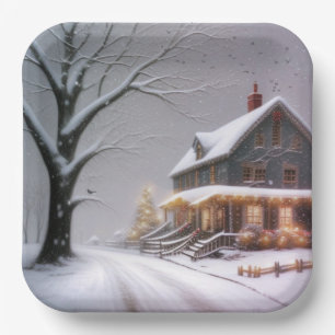 Assiettes En Carton Noël du pays