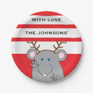 Assiettes En Carton Noël Joyeux Plaques de papier de Noël