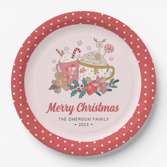 Assiettes En Carton Noël mignon (Devant)