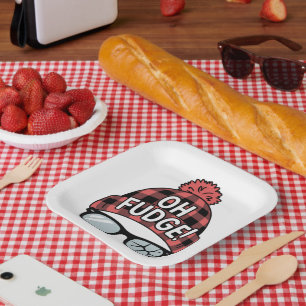 Assiettes En Carton Noël Oh Fudge Vacances De Noël Drôle De Fête
