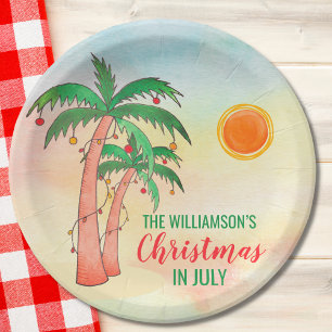 Assiettes En Carton Noël personnalisé en Juillet Plaque de papier du P