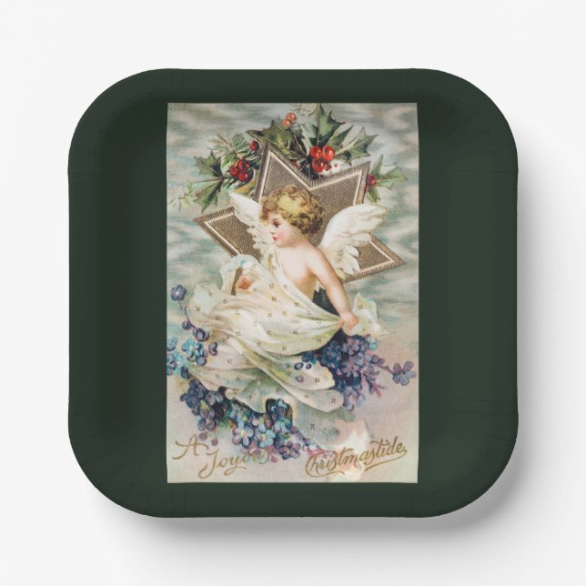 Assiettes En Carton Noël un Noël joyeux (Recto)