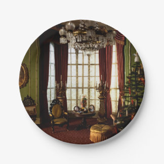 Assiettes En Carton Noël victorien - Plaque en papier