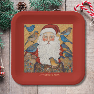 Assiettes En Carton Noël vintage Père Noël