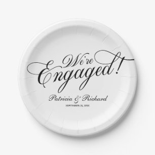 Assiettes En Carton Noir et blanc Nous sommes engagés pour la partie E