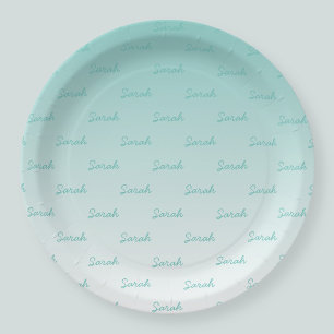 Assiettes En Carton Nom modifiable simple Modifier n'importe quelle