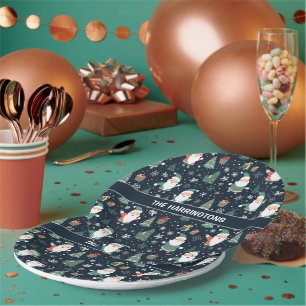 Assiettes En Carton Nom personnalisé Noël Père Noël