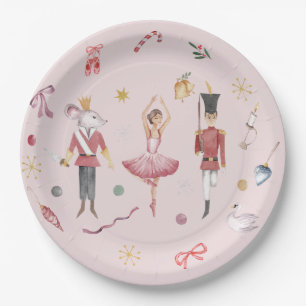 Assiettes En Carton Nom personnalisé Nutcracker Ballet Ballerina Noël