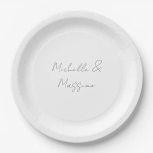 Assiettes En Carton Noms de couple classiques professionnels uniques