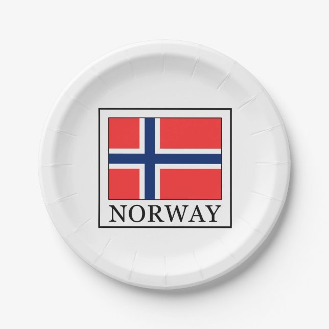 Assiettes En Carton Norvège (Devant)