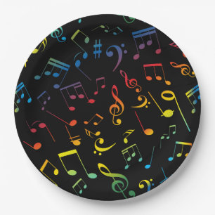 Assiettes En Carton Notes musicales 5