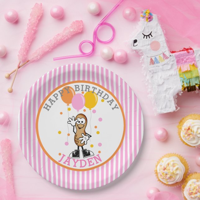 Assiettes En Carton Notre fête d'anniversaire Lil Peanut (Fête)