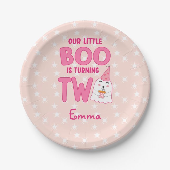 Assiettes En Carton Notre Petit Boo Turner Deux Halloween 2e Anniversa (Devant)