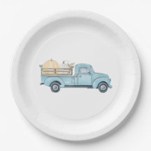 Notre petit Citrouille/Camion bleu Plaque papier d