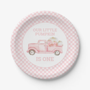 Assiettes En Carton Notre petit Citrouille camion rose clair premier a