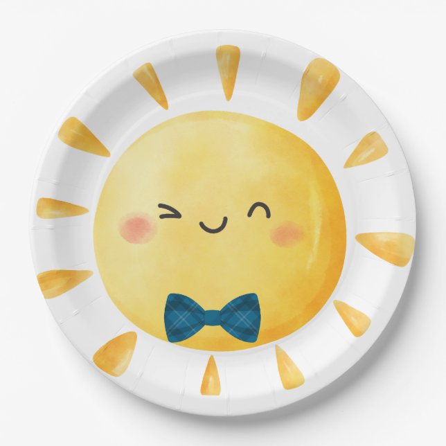Assiettes En Carton Notre petit soleil d'anniversaire (Devant)