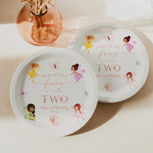 Assiettes En Carton Notre petite fête d'anniversaire de fée enchantée 