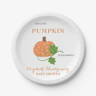 Assiettes En Carton Notre Petite Invitation Baby shower Citrouille