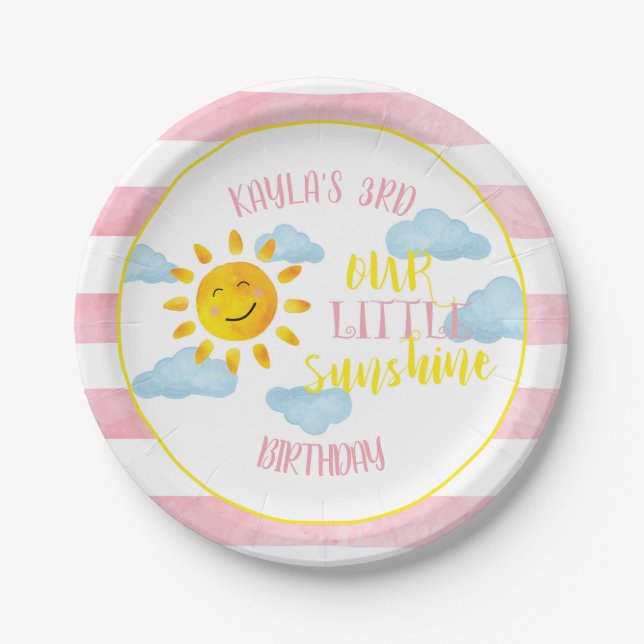 Assiettes En Carton Notre petite plaque de papier solaire - Personnali (Devant)