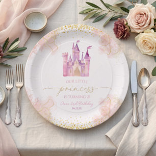 Assiettes En Carton Notre petite princesse fête d'anniversaire au chât