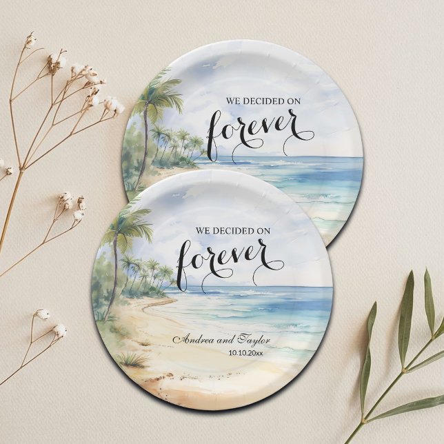 Assiettes En Carton Nous avons décidé sur Forever Elegant Wedding (Créateur téléchargé)