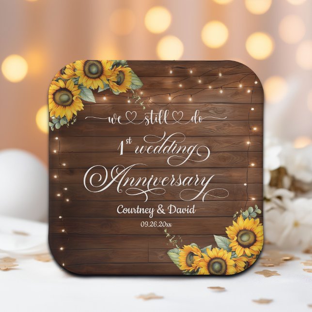 Assiettes En Carton Nous Continuons À Faire 1Er Anniversaire Mariage L (Créateur téléchargé)