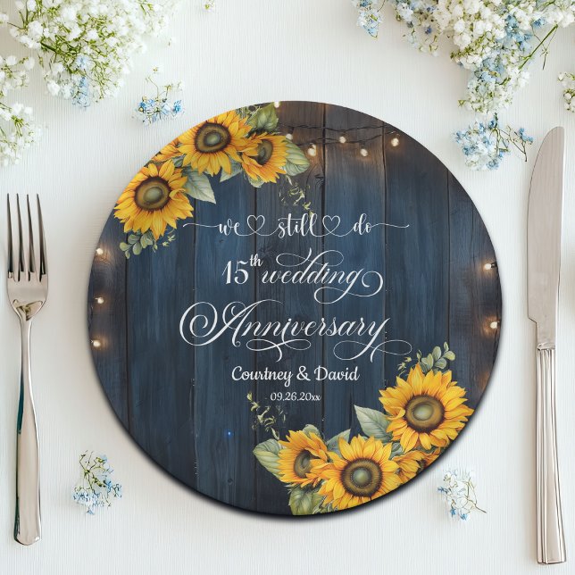 Assiettes En Carton Nous Faisons Encore 15ème Anniversaire Mariage Lum (Créateur téléchargé)