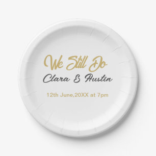 Assiettes En Carton Nous faisons encore couple nom date champagne or v