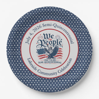 Assiettes En Carton Nous le Peuple Personnalisé 250 Ans 4 juillet