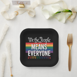 Assiettes En Carton Nous, le peuple signifie tout le monde Constitutio