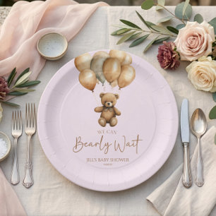 Assiettes En Carton Nous pouvons à peine attendre la douche de bébé ou