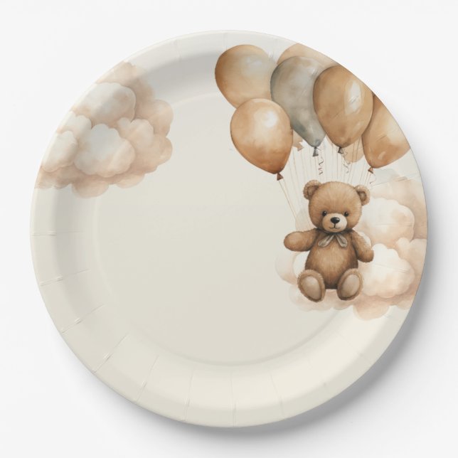 Assiettes En Carton Nous pouvons attendre le Baby shower (Devant)